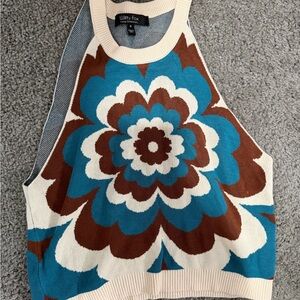 Witty Fox Floral Knit Tank Top